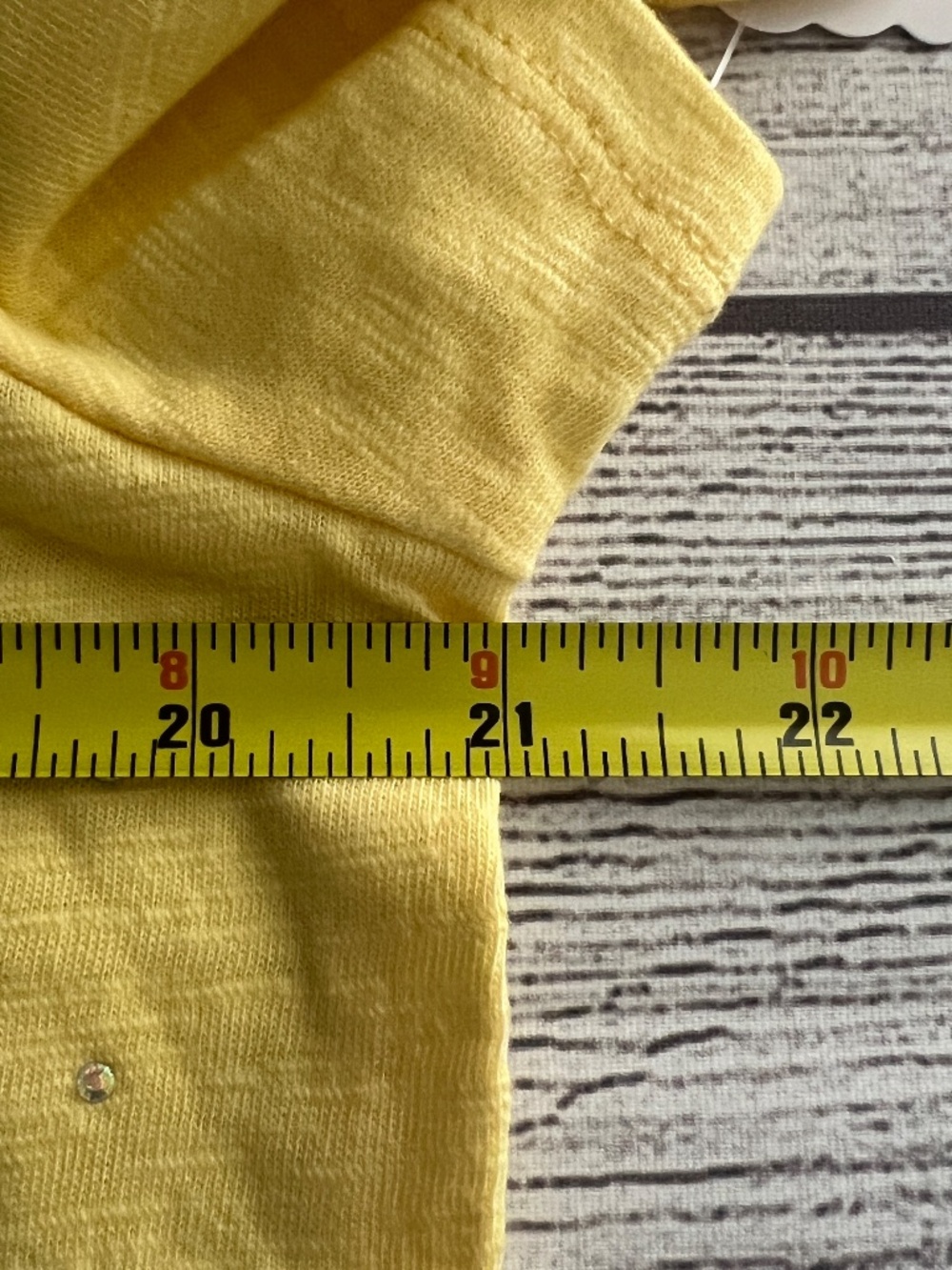 Yellow Lace Rhinestone Top [32R] - Picture 11 of 12